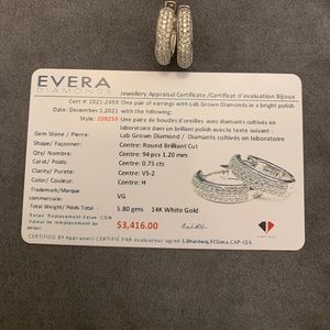 Diamond hoop earrings